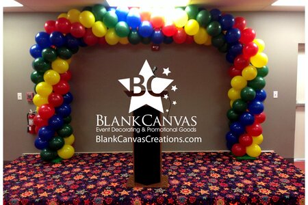 Square Balloon Arch for the New Puzzlebox Academy Grand